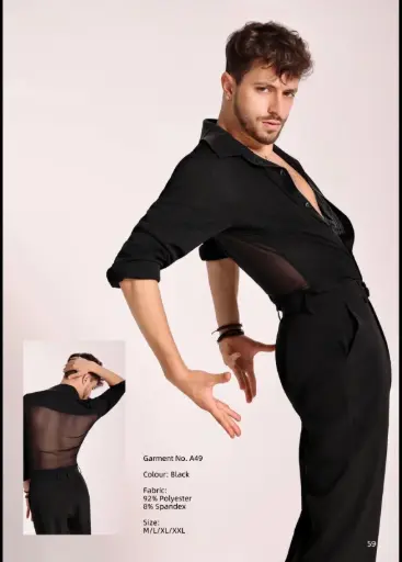 U Dance x BD Dance A49 Herrenhemd